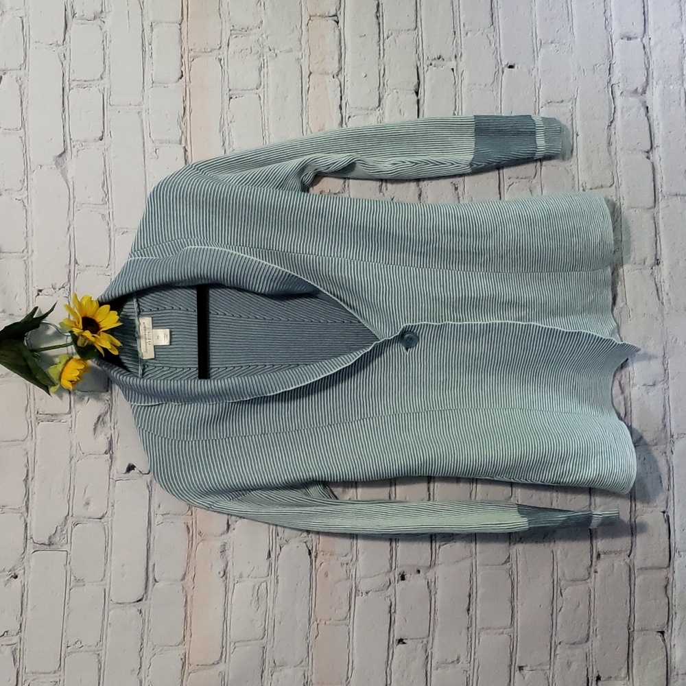 Christopher & Banks cardigan striped dusty blue Sz Petite S
